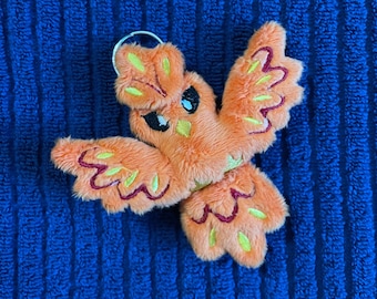 Phoenix Fire Bird Plush Keychain