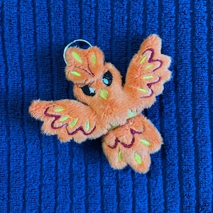 Phoenix Fire Bird Plush Keychain