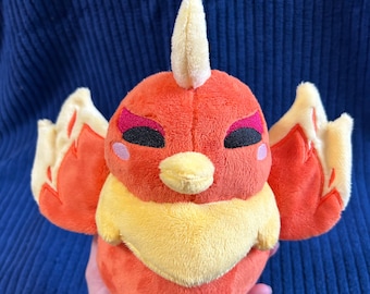 Phoenix Plushie | Fire Bird Toy Gift for Animal and Mythical Creature Lover