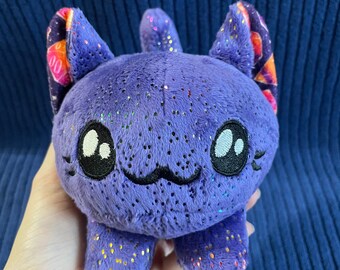 d20 Dice Cat Loaf Plushie / Cute Plush Toy / Space Stuffed Gift