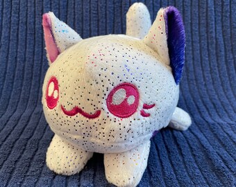 Galaxy Cat Loaf Plushie / Sparkly Plush Toy / Space Stuffed Animal