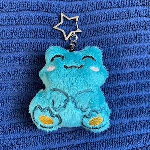 Cute Frog Plushie Keychain | Kawaii Plush Accessory for Keys, Bag, or Purse