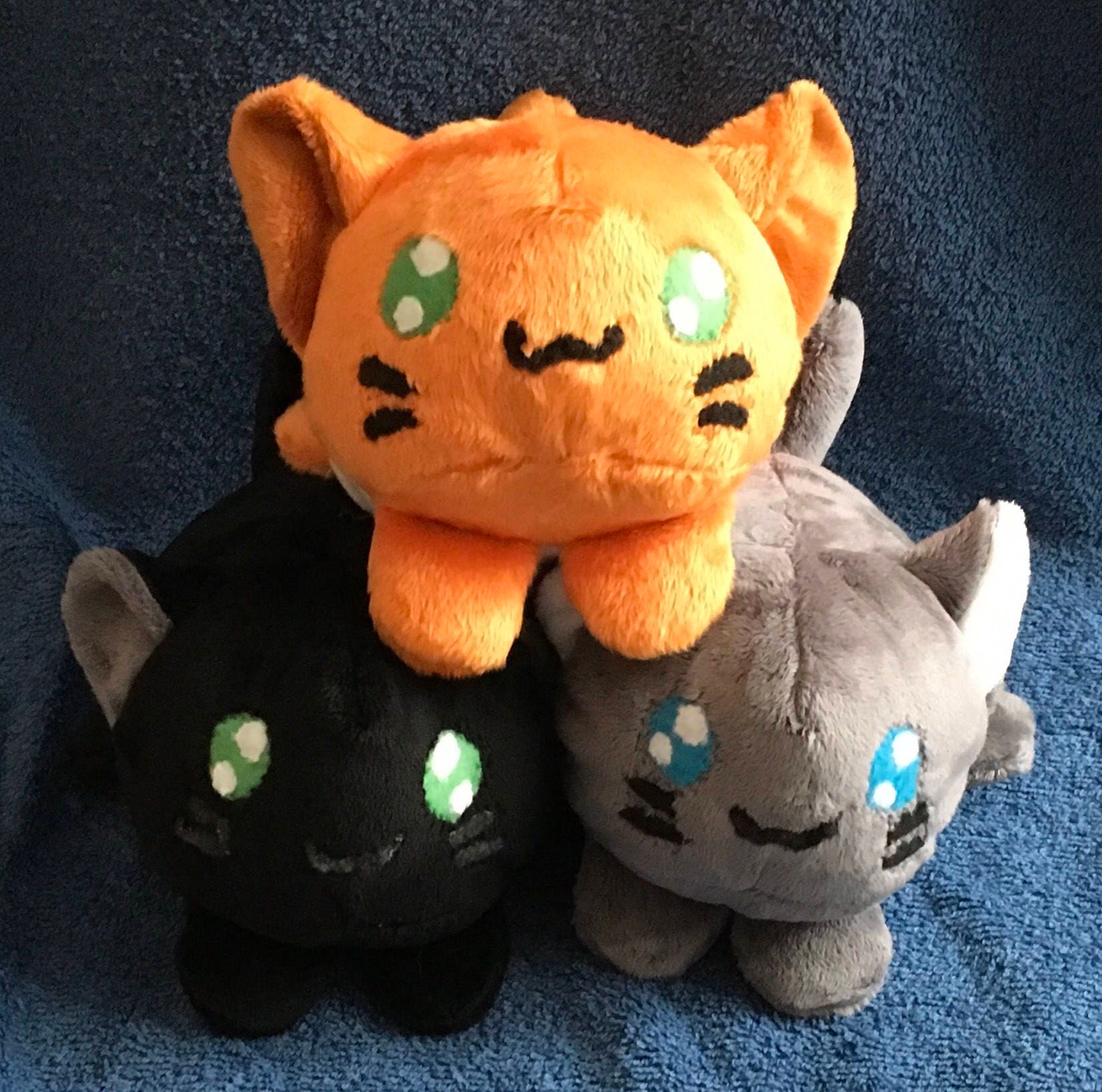 SET OF 3 LARGE PLUSH - Jayfeather, Graystripe and Firestar