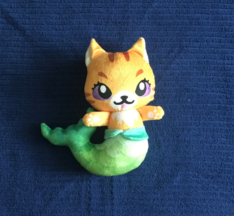mermaid cat plush