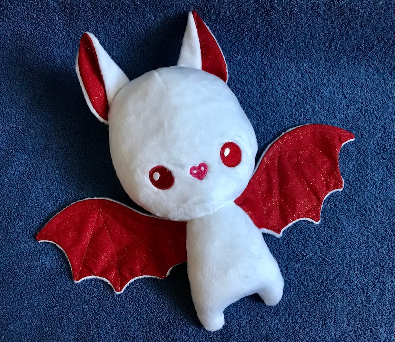 Bat Plushie / Plush Toy / Peppermint Christmas Stuffed Animal image 1