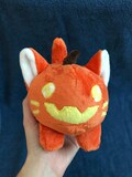 Pumpkin Cat Loaf Plushie / Halloween Plush Toy / Stuffed Animal