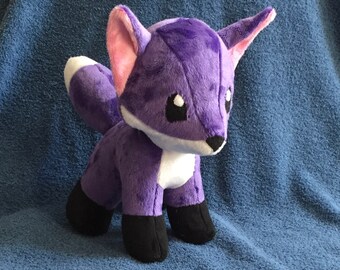 Fox Plush Stuffed Animal Purple Plushie