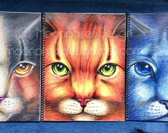 Warrior Cats Notebook / Sketchbook / Journal Warriors Firestar Bluestar Spottedleaf Book Christmas Holiday Gift School