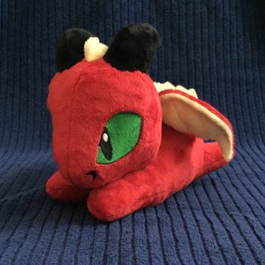 Cute Red Dragon Plushie | Kawaii Plush Stuffed Animal for Decor and Cuddles