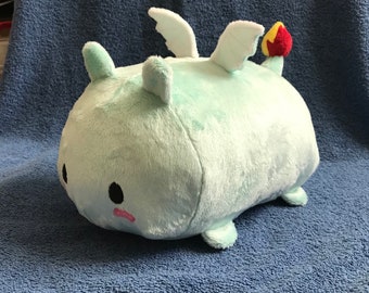 Ice Dragon Stuffed Animal  Plush Plushie Toy Roll Pillow