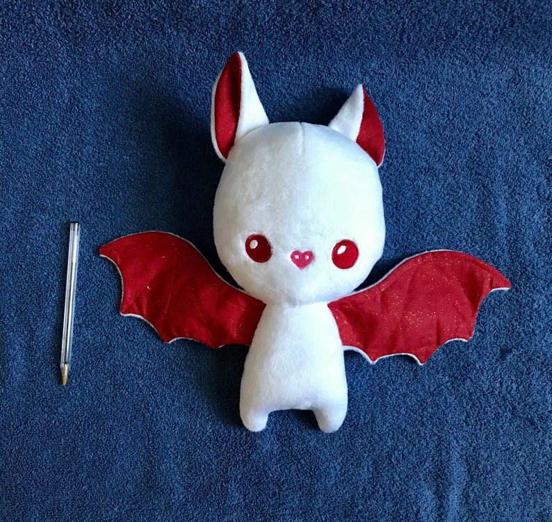 Bat Plushie / Plush Toy / Peppermint Christmas Stuffed Animal image 6