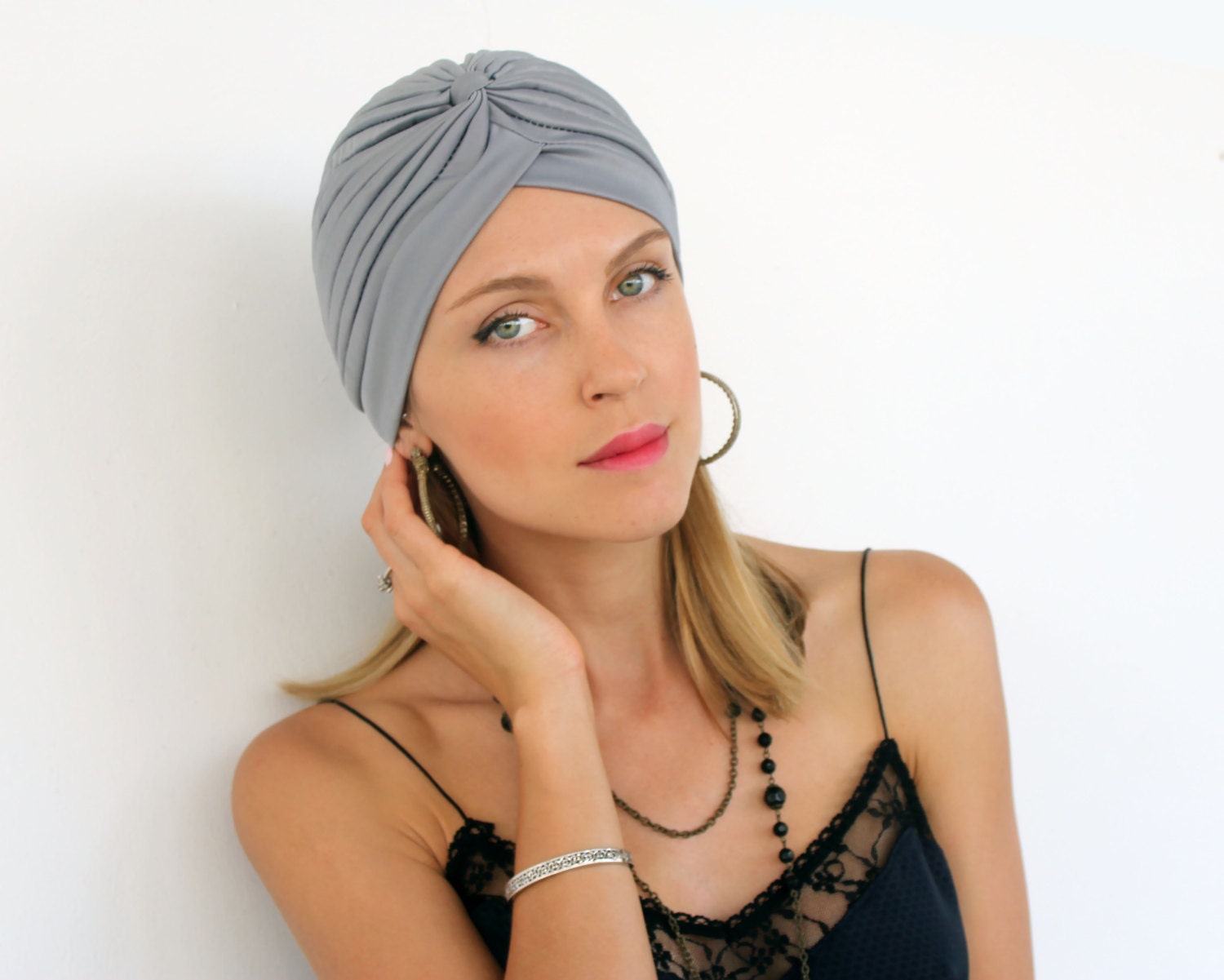 Women's Fashion Turban Head Wrap in Gray Etsy