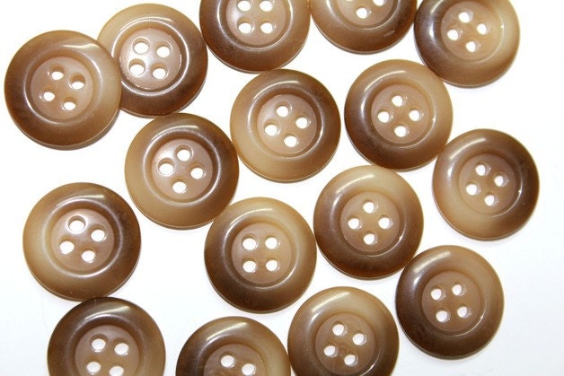 25 PCS Brown Round Sewing Buttons For Sewing Fashion Crafts | Etsy