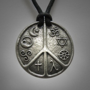 Interreligieuze sieraden Multifaith Sieraden Coëxistente wereldVrede Symbool Hindoe Joods Boeddhistische Homo Lesbische Christelijke Pagan