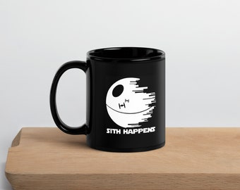 Sith Happens - Black Glossy Mug