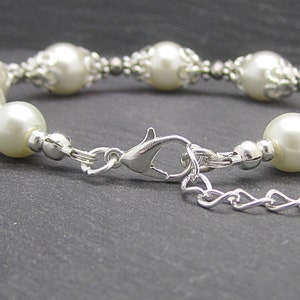 Ivory Wedding Pearl Bracelet, Brides Bracelet, Pearl Bridal Jewellery, Bridesmaid Bracelet Sets, Bridal Party Gifts, Matching Pearl Sets, image 8