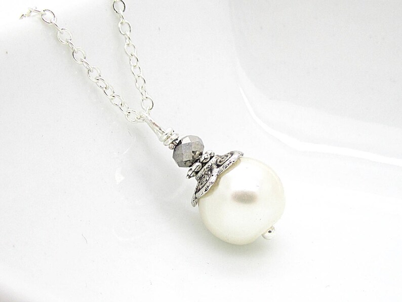 Ivory Bridal Jewellery, Pearl Wedding Necklace, Bridesmaid Jewellery Sets, Bridal Party Gift, Ivory Wedding, image 6