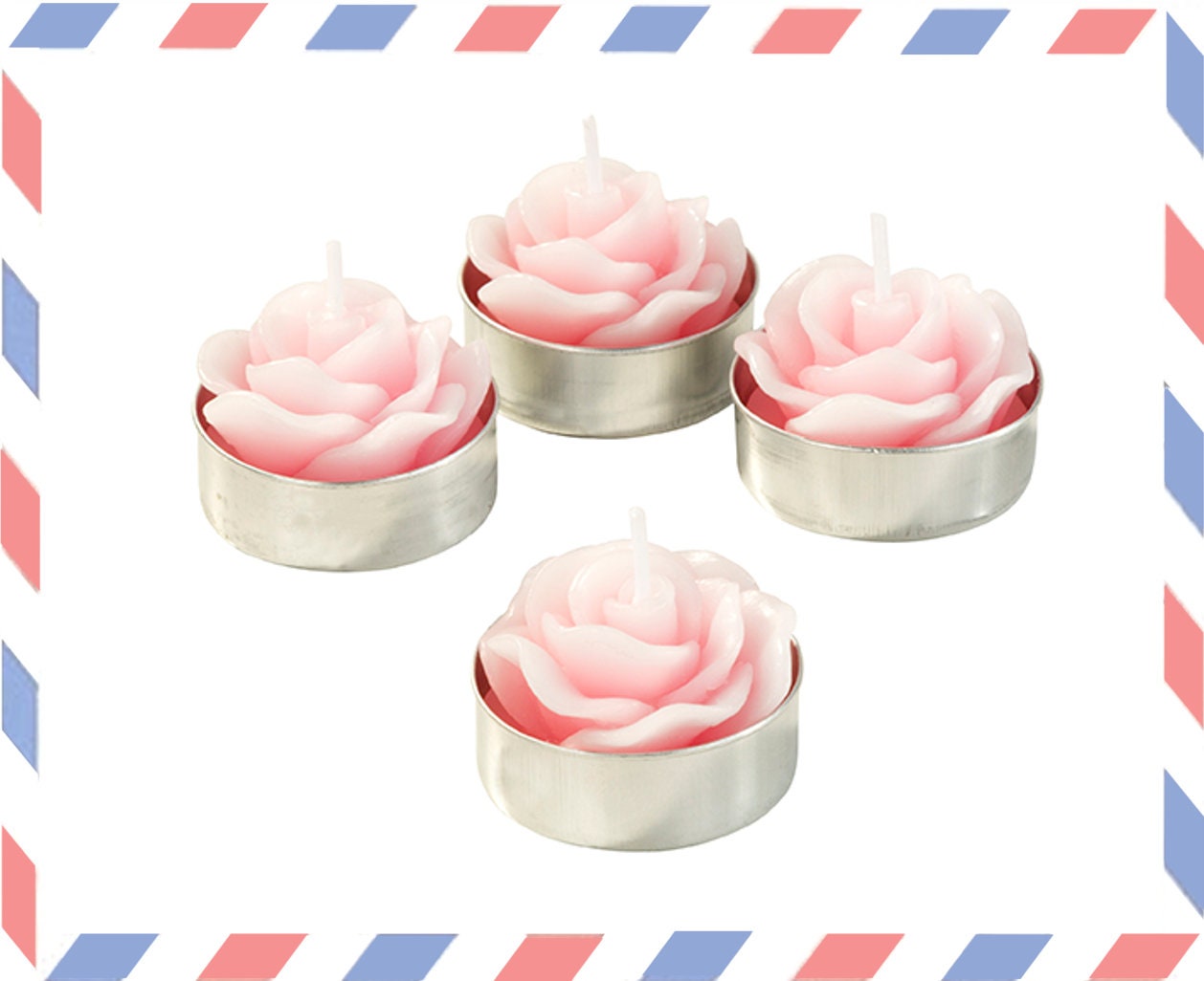 Rose Shaped Tea light Candles for floral decorations or Etsy