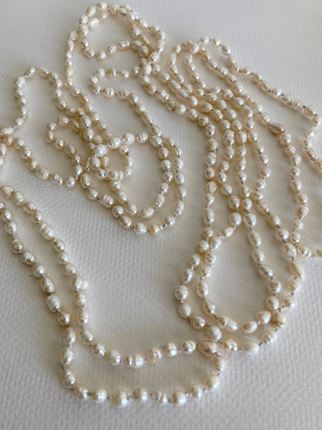 96 of Freshwater Pearls Strung and Knotted - Etsy