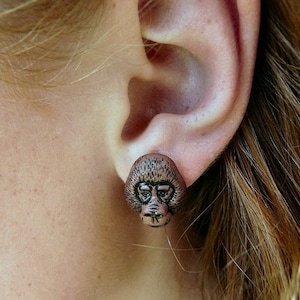 Gorilla Post Earrings