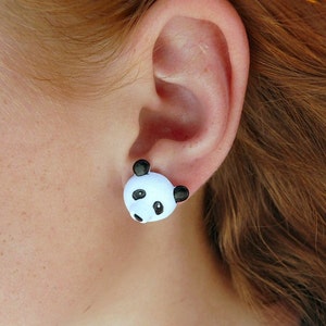Panda Post Earrings