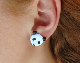 Panda Post Earrings