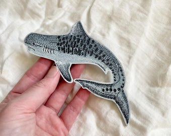 Tiger Shark Leather Bookmark, Marine Life Stationery, Bookworm Gift, pretty bookmark, Real Nappa Leather, Hand Cut