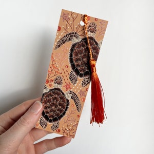 Sea Turtle Bookmark, Sealife, Bookworm Gift, Turtle Gift, with or without tassel bookmark, stocking filler