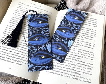 Marcador de página Blue Tang, artigos de papelaria, vida marinha, presente para leitores ávidos, com ou sem borla, lindo marcador de página
