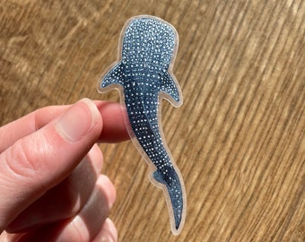 Whale Shark Sticker - vinyl sticker, phone case sticker, water bottle sticker, PVC free sticker, Weather Resistant, waterproof