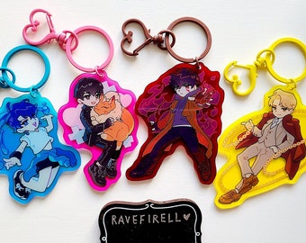 SClass fan made colored charm keychains