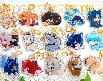 Genshin Furri- Guys Charm Keychains