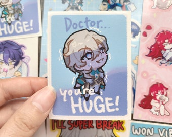 Doctor you're HUGE HSR Aventurine Ratiorine Dr. Ratio Vinyl Sticker Fan Made