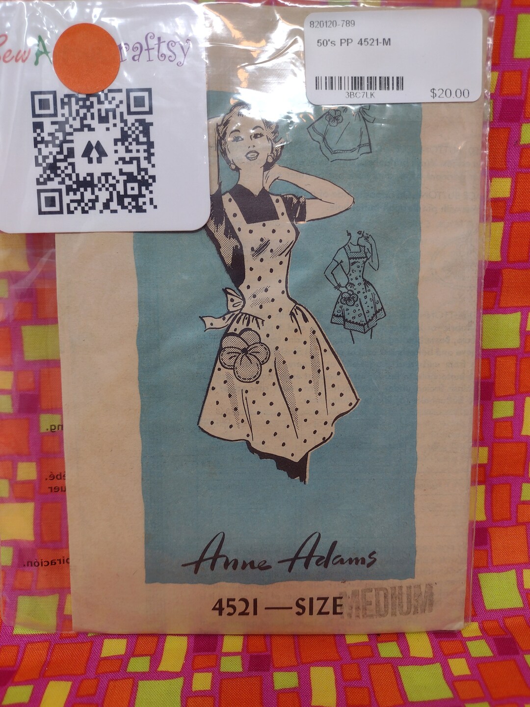 4521 Anne Adams Overall Apron Size Medium - Etsy