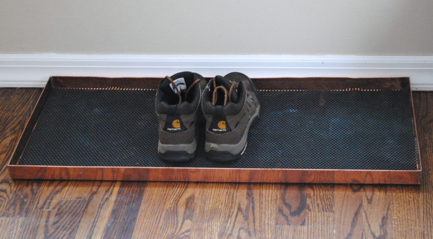 Zinc Boot Tray with Liner  Shoe tray, Boot tray, Entryway shoe