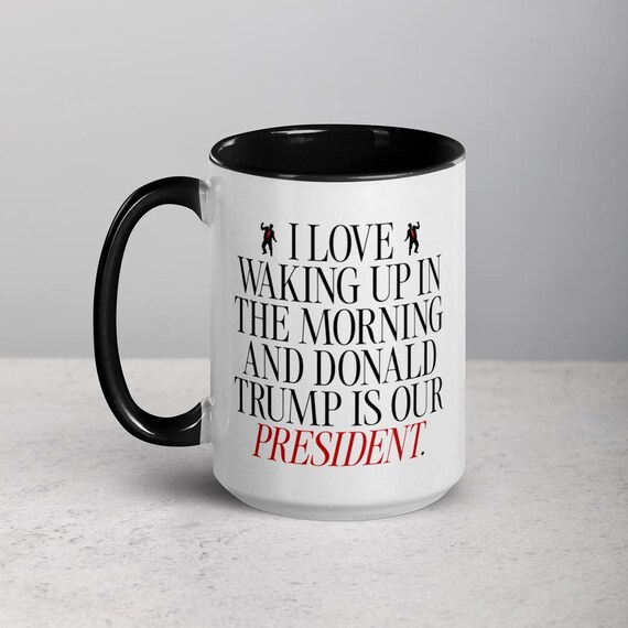 Trump Mug With Red Inside: 15oz Ceramic Coffee Mug - Etsy Israel