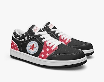 Trump 2024 Leather Sneakers: Unisex MAGA Shoes