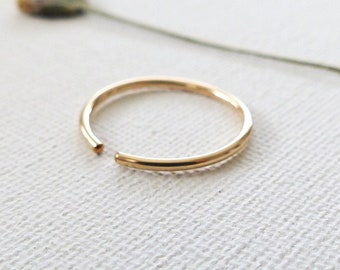 Adjustable Open Thumb Ring: Gold Filled or Sterling Silver, Handmade