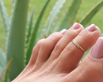 Bague d'orteil en gold Filled//Bague d'orteil en or//Bague minimaliste pour femme