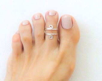 Adjustable Toe Ring//Toe Rings Sterling Silver//Silver Toes Rings