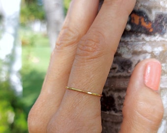 Thin Stacking Rings/Minimalist Gold Ring/Dainty Gold Stack/Handmade Jewelry