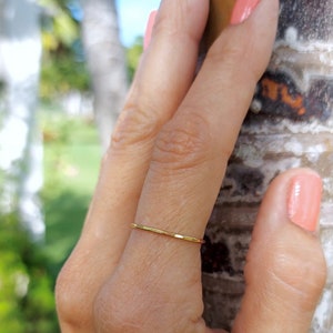 Thin Stacking Rings/Minimalist Gold Ring/Dainty Gold Stack/Handmade Jewelry