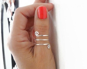 Thumb Ring For Women, Sterling Silver Adjustable Ring, Versatile Ring For Her, Handmade Jewelry