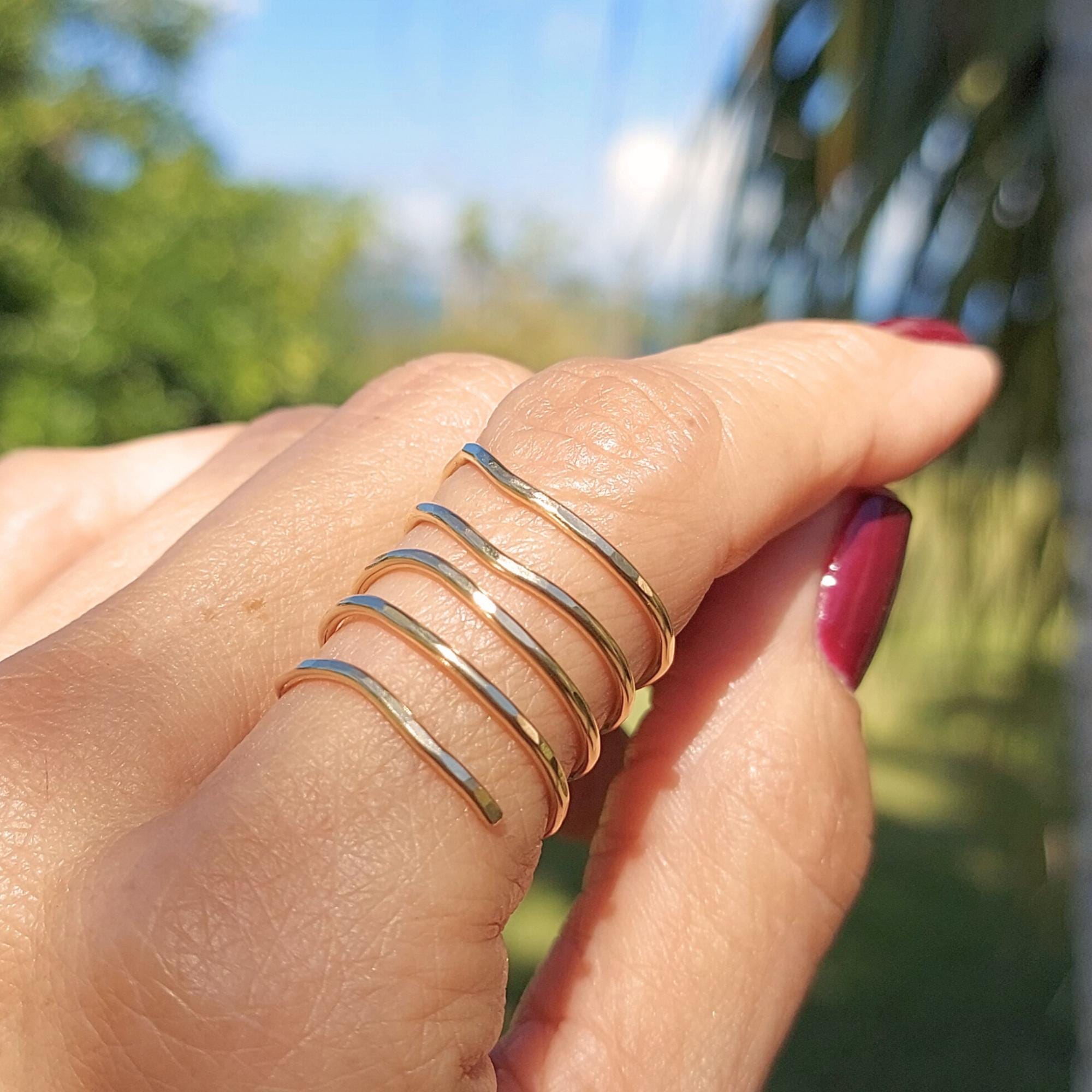 full finger long gold finger ring design