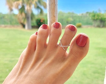 Infinity Toe Ring//Gold Toe Ring//Silver Toe Ring//Adjustable Toe Rings Handmade Jewelry