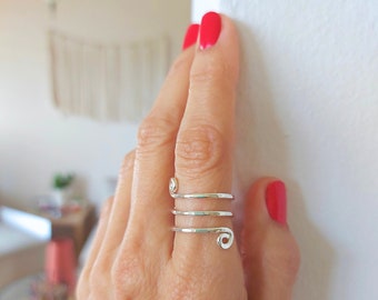 Sterling Silver Ring For Women, Thumb Ring Adjustable, Index Finger Ring, Handmade Jewelry Gifts