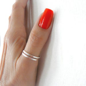 Hammered Sterling Silver Thumb Ring: Minimalist Handmade Jewelry