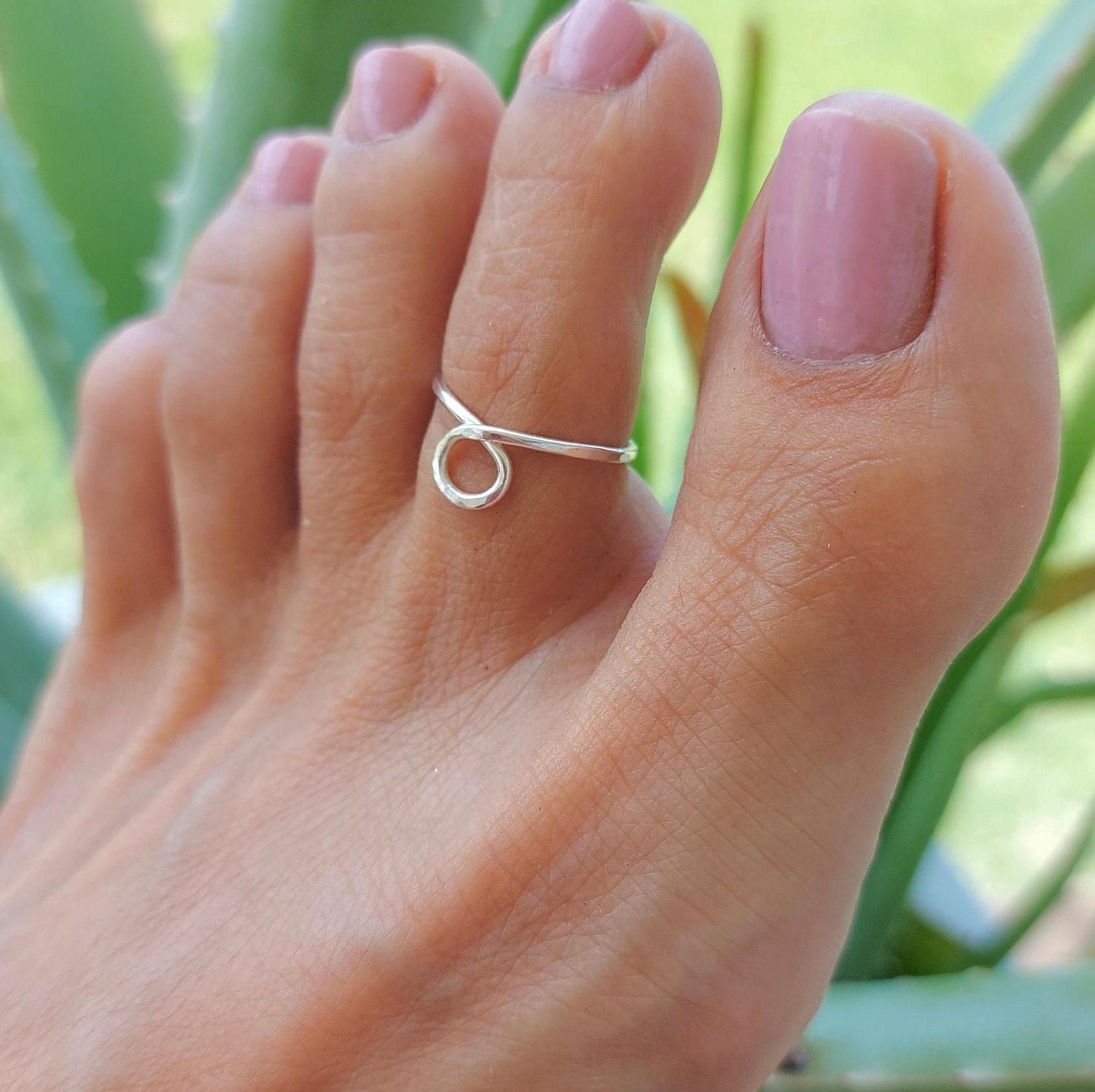 Lovely Stylish Adjustable Foot Finger Ring Alloy Silver Plated Toe Ring