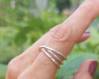 hammered silver ring products for sale