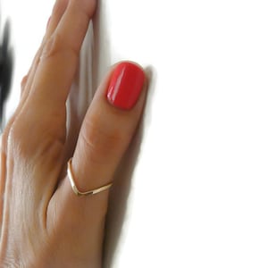 Gold Thumb Ring, Chevron Ring, Adjustable Ring For Women, Handmade Jewelry Gifts Under 30
